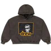 FRONT True Drew Boxy hoodie vintage black