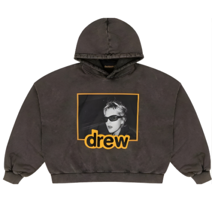 FRONT True Drew Boxy hoodie vintage black