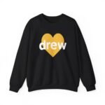 Drew House Heart Logo Sweatshirt Black