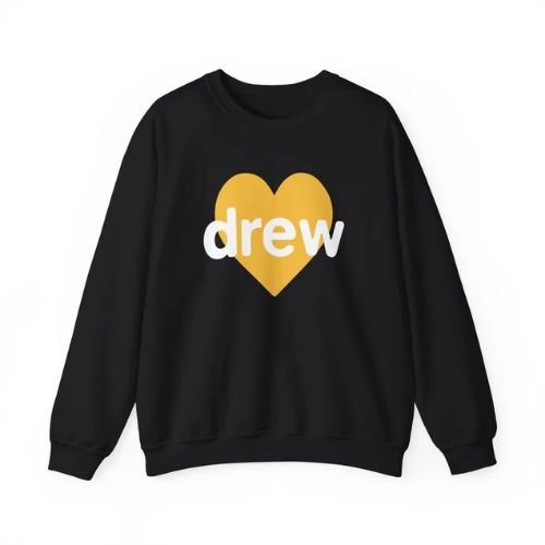 30 Drew House Heart Logo Sweatshirt Black
