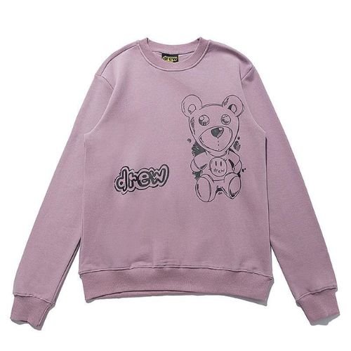 35 Drew House Bear Crewneck Sweatshirt Purple