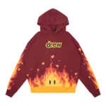 Drew House Fire Hoodie Burgundy
