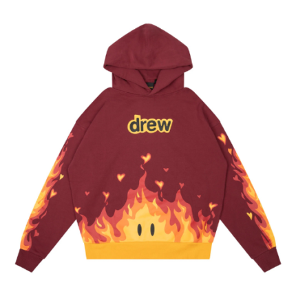 Drew House Fire Hoodie Burgundy