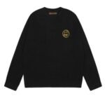 Drew Wavy Striped Knit Sweater Black Dr37