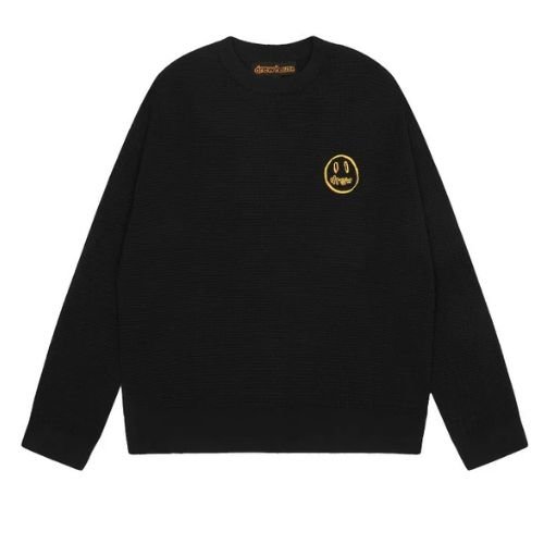 5 Drew Wavy Striped Knit Sweater Black Dr37
