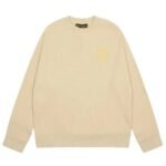Drew Wavy Striped Knit Sweater Apricot Dr37