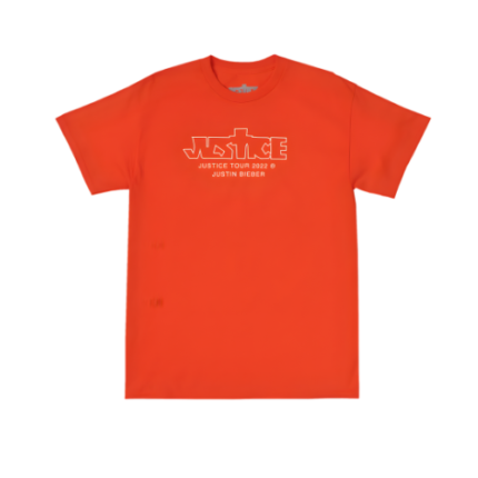 Justin Bieber Justice Tour Orange T-Shirt